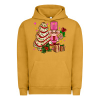 Pigment Peanut Butter christmas tree cake and nutcracker with gifts ado Urban Hoodie - AdoDesignShop