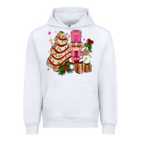 White christmas tree cake and nutcracker with gifts ado Urban Hoodie - AdoDesignShop