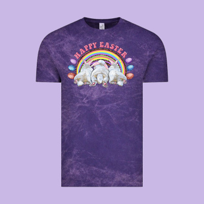 Happy Easter Bunny Tails Vintage Tee Designed By Ranaportraitstore