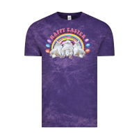 Cloud Purple Happy easter bunny tails Vintage Tee - RanaPortraitStore