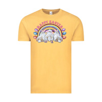 Vintage Mustard Happy easter bunny tails Vintage Tee - RanaPortraitStore