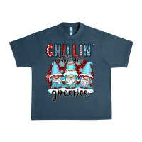 Midnight Navy chillin with my gnomies Urban Heavy Tee - CowGirlArtShop
