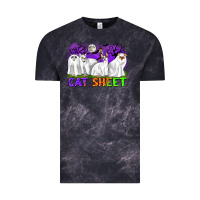 Cloud Black cat sheet ghost cats halloween Vintage Tee - CowGirlArtShop