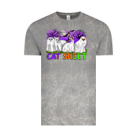 Cloud Rock cat sheet ghost cats halloween Vintage Tee - CowGirlArtShop
