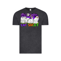 Vintage Black cat sheet ghost cats halloween Vintage Tee - CowGirlArtShop