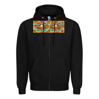 Black Thick Thighs Pumpkin Pies Zipper Hoodie - Artiststas