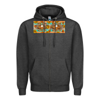 Charcoal Heather Thick Thighs Pumpkin Pies Zipper Hoodie - Artiststas