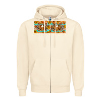 Sandshell Thick Thighs Pumpkin Pies Zipper Hoodie - Artiststas
