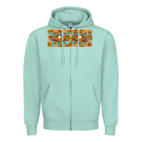 Seafoam Thick Thighs Pumpkin Pies Zipper Hoodie - Artiststas