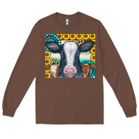 Chestnut Cows Gemstone Sunflowers Tumbler Long Sleeve Tee - CowCowDesign