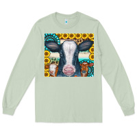 Matcha Cows Gemstone Sunflowers Tumbler Long Sleeve Tee - CowCowDesign