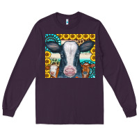Plum Cows Gemstone Sunflowers Tumbler Long Sleeve Tee - CowCowDesign