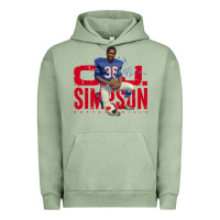 Pigment Oil Green O.J. Simpson Urban Hoodie - trangStudio
