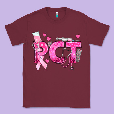 Breast Cancer Pct Patient Care Technician Classic Tee Designed By Texasbilliewilder