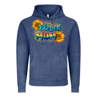 Vintage Denim Blessed mom Vintage Hoodie - CowGirlArtShop
