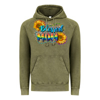 Vintage Olive Blessed mom Vintage Hoodie - CowGirlArtShop