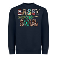 Navy sassy little soul Heavyweight Sweatshirt - CowhideDigitalArt