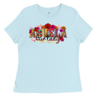 Baby Blue Abuela Our Lady Ladies Tee - texasbilliewilder