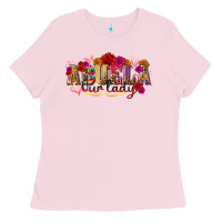 Bubblegum Pink Abuela Our Lady Ladies Tee - texasbilliewilder
