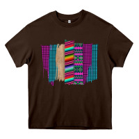 Chocolate Brown Western Farm Life Serape Brush Stroke Heavy Core Tee - Bettercallsaul