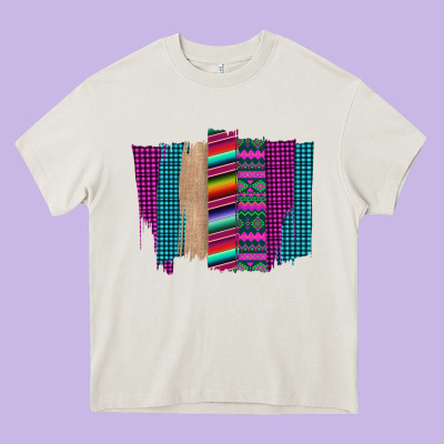Western Farm Life Serape Brush Stroke Heavy Core Tee Designed By Bettercallsaul