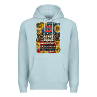 Blue Mist Western God Bless America 4th of July Premium Hoodie - LillyAllenDesigns