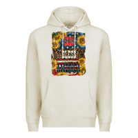 Oatmeal Heather Western God Bless America 4th of July Premium Hoodie - LillyAllenDesigns