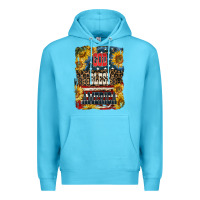 Ocean Blue Western God Bless America 4th of July Premium Hoodie - LillyAllenDesigns
