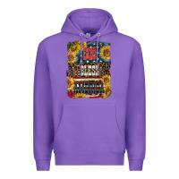 Purple Western God Bless America 4th of July Premium Hoodie - LillyAllenDesigns