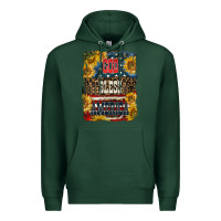 Sports Green Western God Bless America 4th of July Premium Hoodie - LillyAllenDesigns