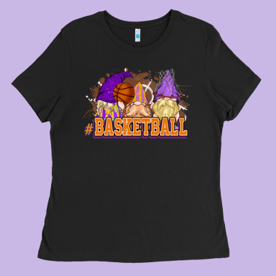 Basketball Gnomes Ladies Tee Designed By Nancycooperartshop