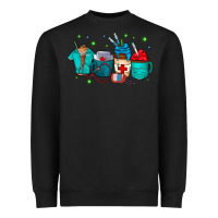 Black nurse drink coffee Heavyweight Sweatshirt - CowhideDigitalArt