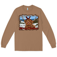 Toasted Coconut merry christmas highland cow with farm Long Sleeve Tee - RanaPortraitStore
