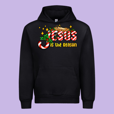 Jesus Is The Reason With Christmas Candy Ado Urban Hoodie Designed By Adodesignshop