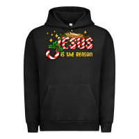 Pigment Black jesus is the reason with christmas candy ado Urban Hoodie - AdoDesignShop