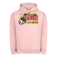 Pigment Salmon jesus is the reason with christmas candy ado Urban Hoodie - AdoDesignShop