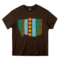 Chocolate Brown Western Sunflower Farm Life Brush Strokes Heavy Core Tee - Bettercallsaul