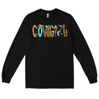 Black Cowgirl Min Long Sleeve Tee - CowCowDesign