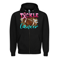 Black Tackle Cancer Zipper Hoodie - Artiststas