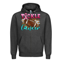 Charcoal Heather Tackle Cancer Zipper Hoodie - Artiststas