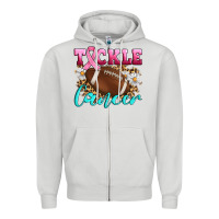 Dove Grey Tackle Cancer Zipper Hoodie - Artiststas