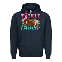 Navy Tackle Cancer Zipper Hoodie - Artiststas