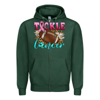 Sports Green Tackle Cancer Zipper Hoodie - Artiststas