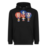 Black usa air balloon gnomies Heavyweight Hoodie - BarkalooDesign
