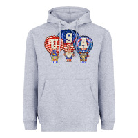 Heather Grey usa air balloon gnomies Heavyweight Hoodie - BarkalooDesign