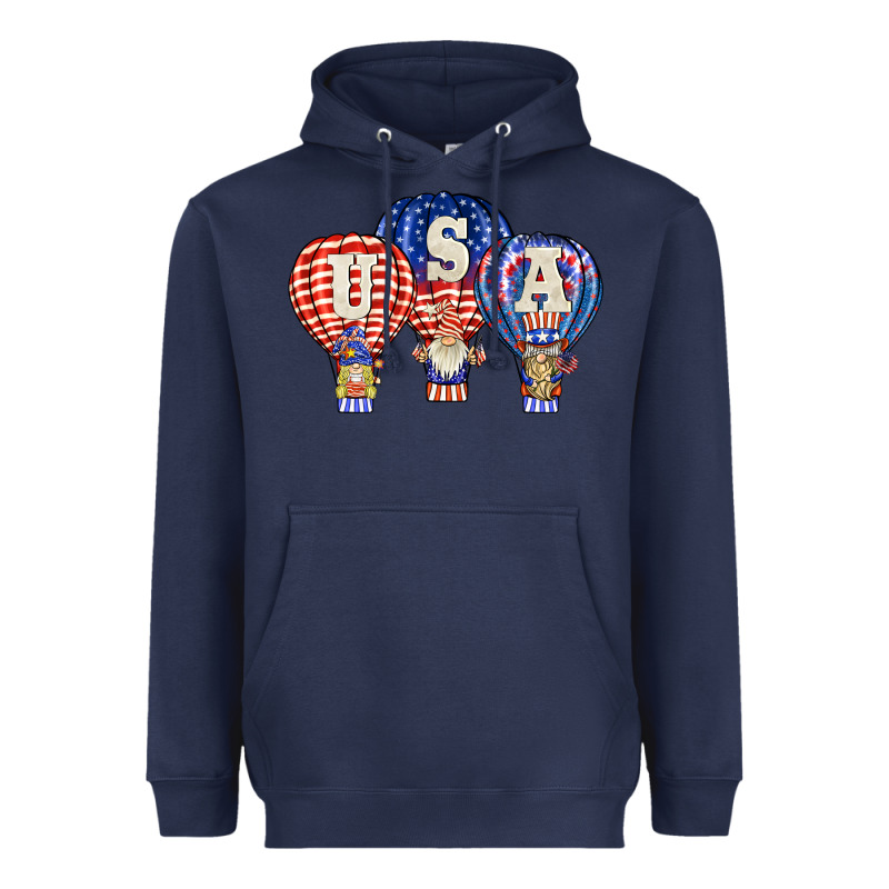 Usa Air Balloon Gnomies Heavyweight Hoodie by BarkalooDesign | Teevron