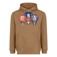 Toasted Coconut usa air balloon gnomies Heavyweight Hoodie - BarkalooDesign