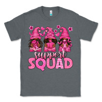 Charcoal Heather breast cancer afro gnomies support squad Classic Tee - texasbilliewilder