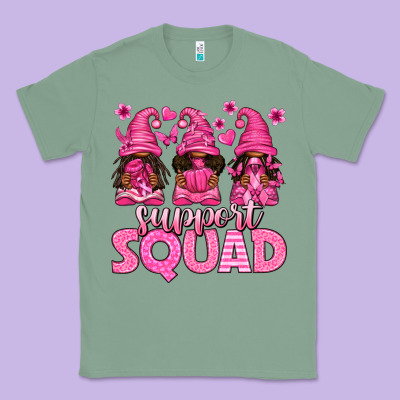 Breast Cancer Afro Gnomies Support Squad Classic Tee Designed By Texasbilliewilder