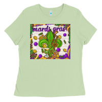Matcha Mardi Gras fleur de lis Ladies Tee - NancyCooperArtShop